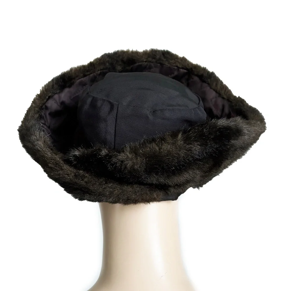 Norma Kamali for Stetson Hat Faux Fur Cossack Style Trapper Vintage 1980s OSFM